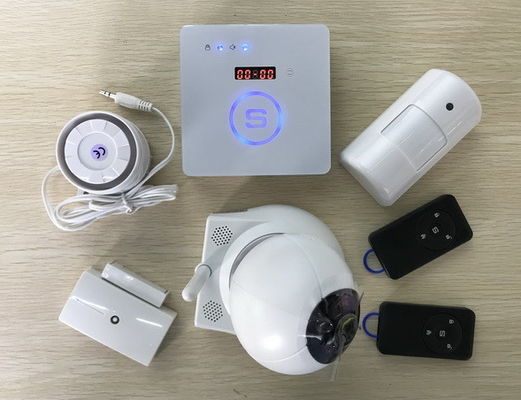 China Seguridad en el hogar inalámbrica del sistema de alarma del G/M del fuego de la persona blanca con control del RF proveedor